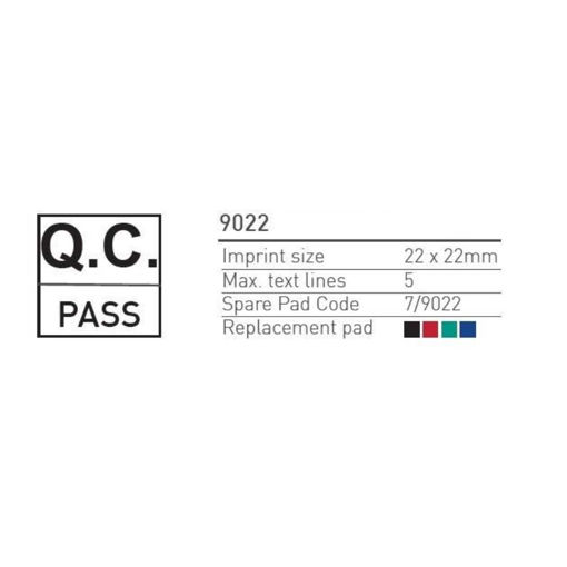 Picture of CUSTOMISED RUBBER STAMP 9022 22X22MM
